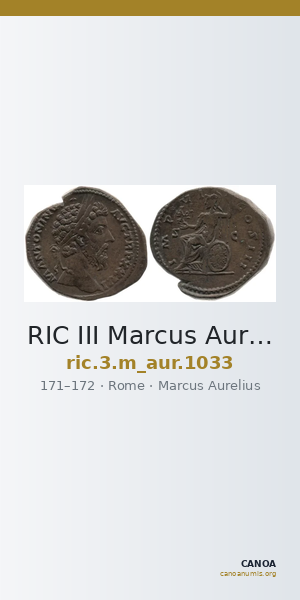 RIC III Marcus Aurelius 1033 — CANOA