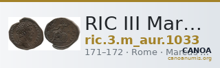 RIC III Marcus Aurelius 1033 — CANOA