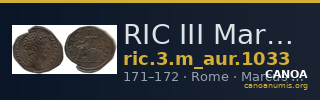 RIC III Marcus Aurelius 1033 — CANOA