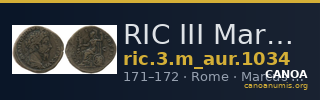 RIC III Marcus Aurelius 1034 — CANOA