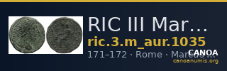 RIC III Marcus Aurelius 1035 — CANOA