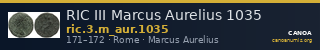 RIC III Marcus Aurelius 1035 — CANOA