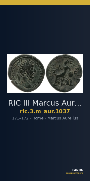 RIC III Marcus Aurelius 1037 — CANOA