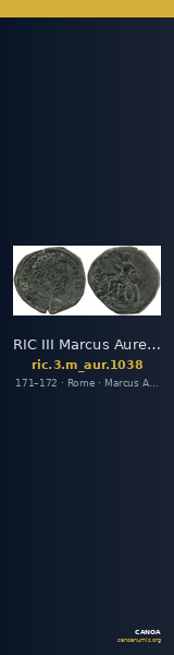 RIC III Marcus Aurelius 1038 — CANOA