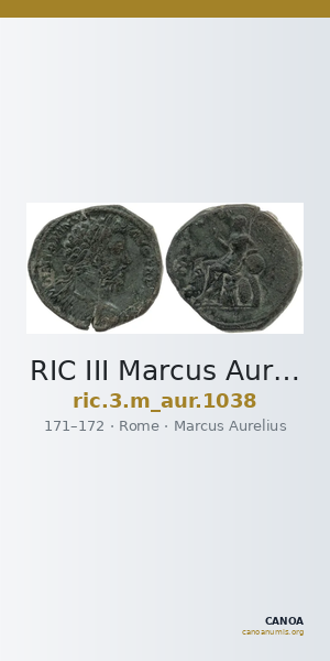 RIC III Marcus Aurelius 1038 — CANOA