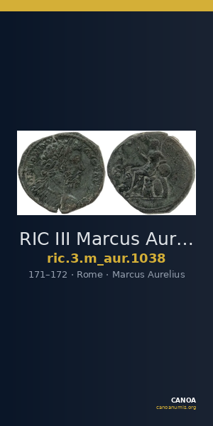RIC III Marcus Aurelius 1038 — CANOA