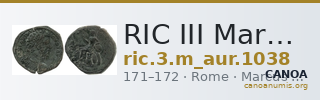 RIC III Marcus Aurelius 1038 — CANOA