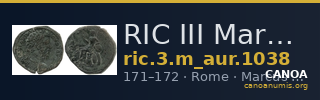 RIC III Marcus Aurelius 1038 — CANOA