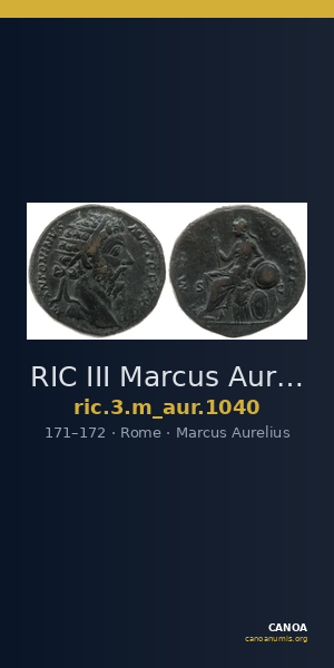 RIC III Marcus Aurelius 1040 — CANOA