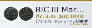 RIC III Marcus Aurelius 1040 — CANOA