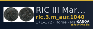 RIC III Marcus Aurelius 1040 — CANOA