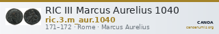 RIC III Marcus Aurelius 1040 — CANOA