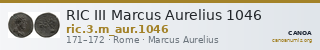 RIC III Marcus Aurelius 1046 — CANOA