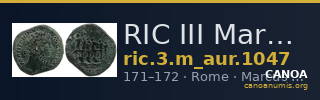 RIC III Marcus Aurelius 1047 — CANOA