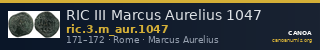 RIC III Marcus Aurelius 1047 — CANOA