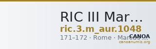 RIC III Marcus Aurelius 1048 — CANOA