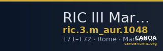 RIC III Marcus Aurelius 1048 — CANOA