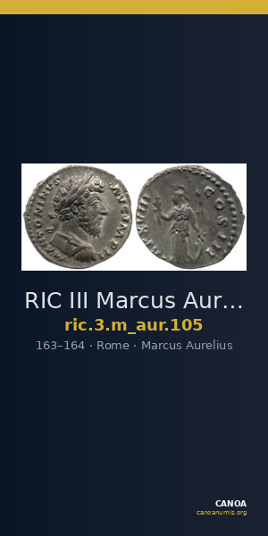 RIC III Marcus Aurelius 105 — CANOA