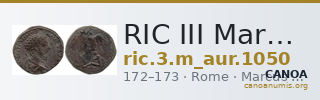 RIC III Marcus Aurelius 1050 — CANOA