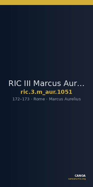 RIC III Marcus Aurelius 1051 — CANOA