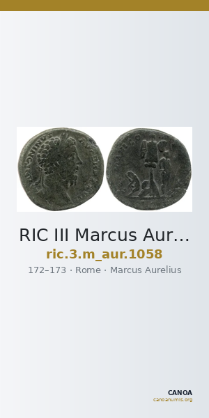 RIC III Marcus Aurelius 1058 — CANOA