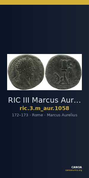 RIC III Marcus Aurelius 1058 — CANOA