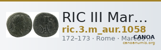 RIC III Marcus Aurelius 1058 — CANOA