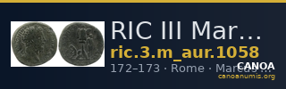 RIC III Marcus Aurelius 1058 — CANOA