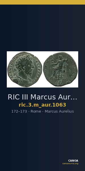 RIC III Marcus Aurelius 1063 — CANOA