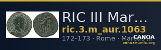 RIC III Marcus Aurelius 1063 — CANOA