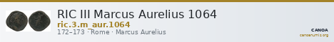 RIC III Marcus Aurelius 1064 — CANOA