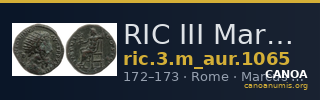 RIC III Marcus Aurelius 1065 — CANOA
