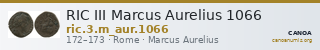 RIC III Marcus Aurelius 1066 — CANOA