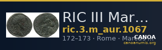 RIC III Marcus Aurelius 1067 — CANOA