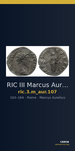 RIC III Marcus Aurelius 107 — CANOA