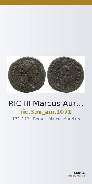 RIC III Marcus Aurelius 1071 — CANOA