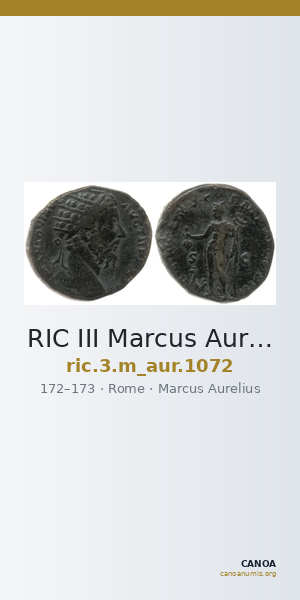 RIC III Marcus Aurelius 1072 — CANOA