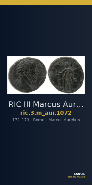 RIC III Marcus Aurelius 1072 — CANOA