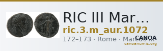 RIC III Marcus Aurelius 1072 — CANOA