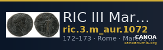 RIC III Marcus Aurelius 1072 — CANOA