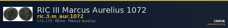 RIC III Marcus Aurelius 1072 — CANOA