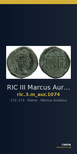 RIC III Marcus Aurelius 1074 — CANOA