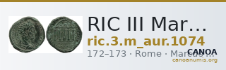 RIC III Marcus Aurelius 1074 — CANOA
