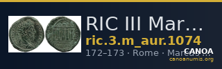 RIC III Marcus Aurelius 1074 — CANOA