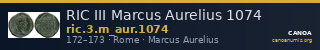 RIC III Marcus Aurelius 1074 — CANOA