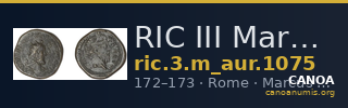 RIC III Marcus Aurelius 1075 — CANOA