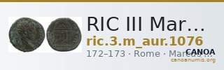 RIC III Marcus Aurelius 1076 — CANOA