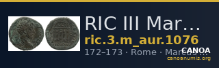 RIC III Marcus Aurelius 1076 — CANOA