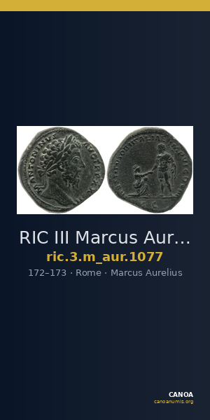 RIC III Marcus Aurelius 1077 — CANOA