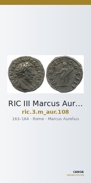 RIC III Marcus Aurelius 108 — CANOA